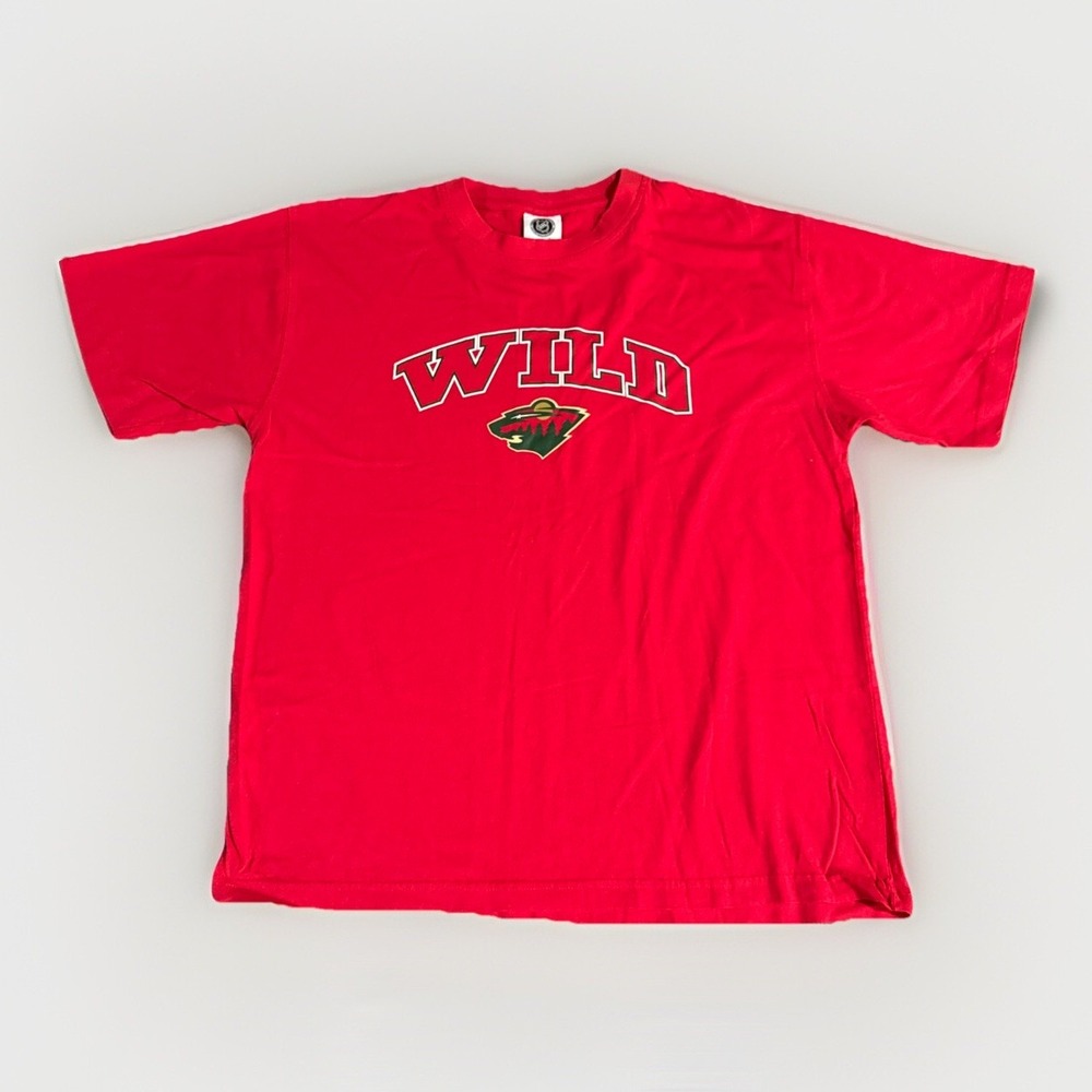 Minnesota Wild NHL T Shirt Red Adult Size‎ XL Short Sleeve T Shirt